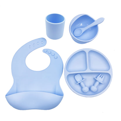 Silicone Baby Cutlery Set with Bib & Cup - Cuddltree