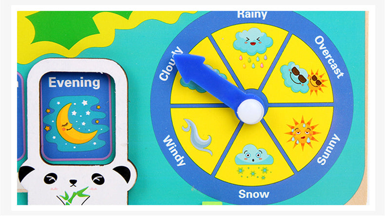 Montessori Wooden Weather & Time Cognition Calendar - Cuddltree