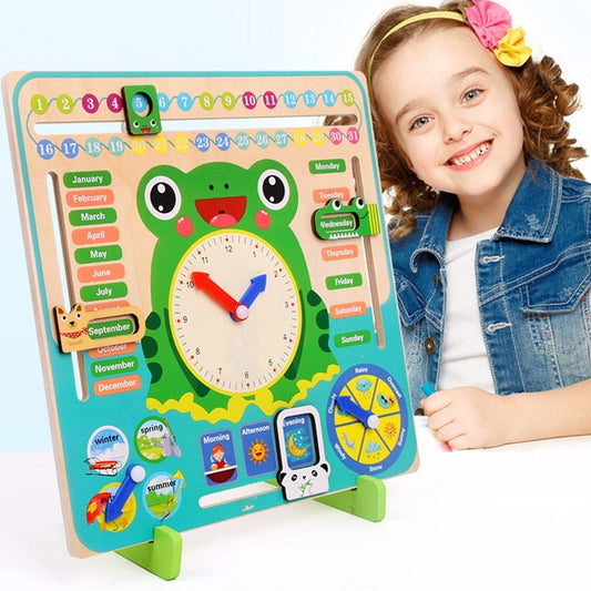 Montessori Wooden Weather & Time Cognition Calendar - Cuddltree