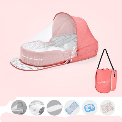 Portable Baby Crib with Mosquito Net - Cuddltree