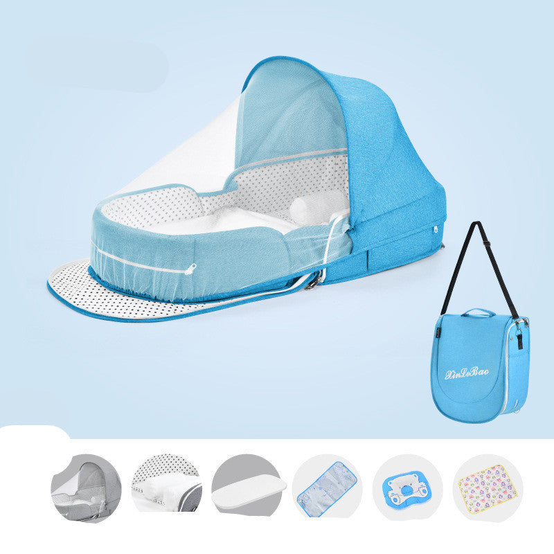 Portable Baby Crib with Mosquito Net - Cuddltree