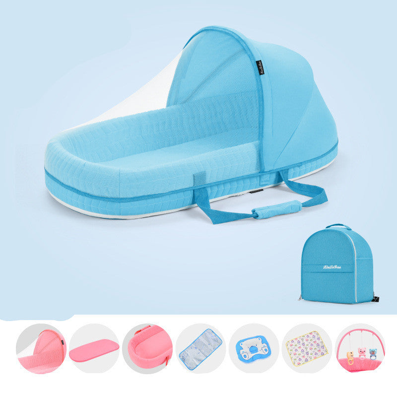 Portable Baby Crib with Mosquito Net - Cuddltree