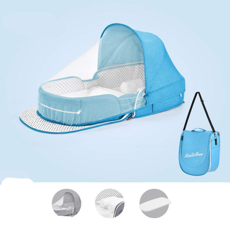 Portable Baby Crib with Mosquito Net - Cuddltree