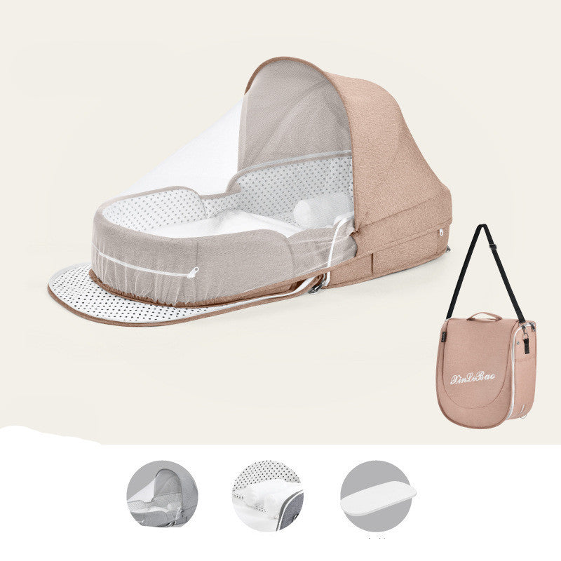 Portable Baby Crib with Mosquito Net - Cuddltree