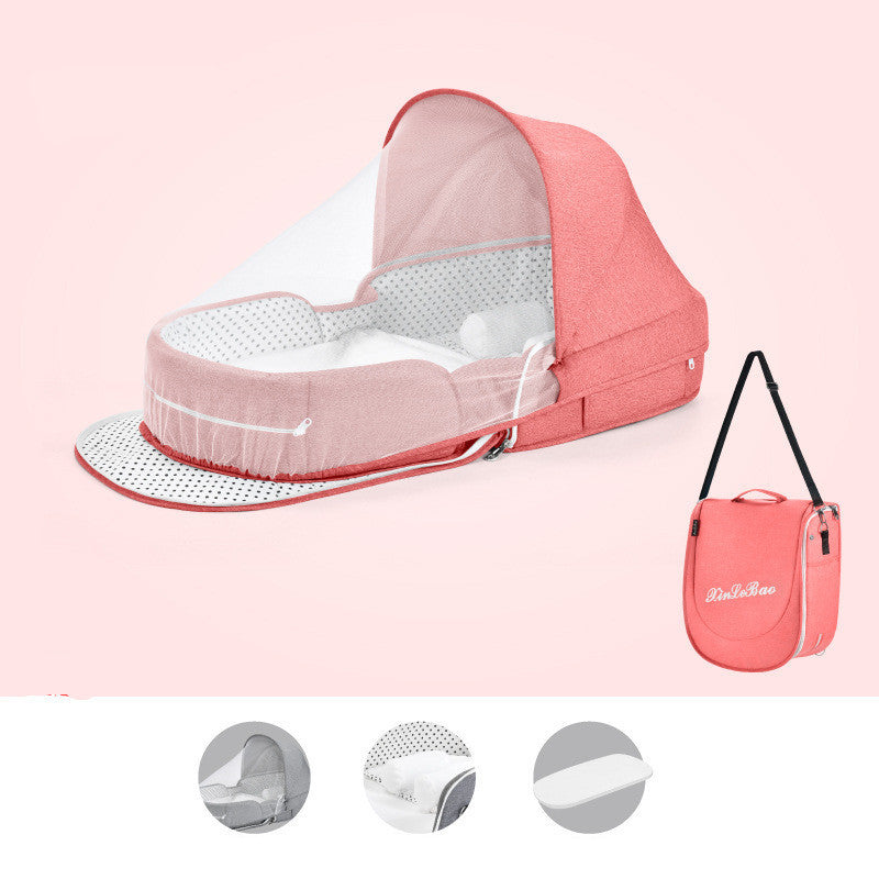 Portable Baby Crib with Mosquito Net - Cuddltree