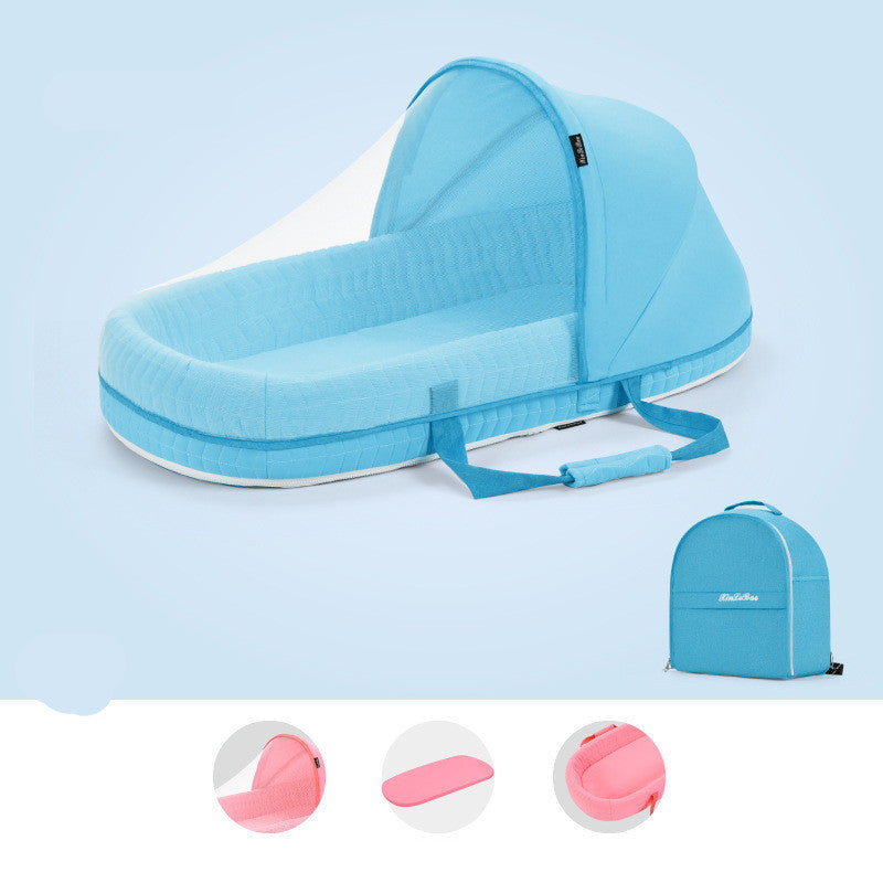 Portable Baby Crib with Mosquito Net - Cuddltree