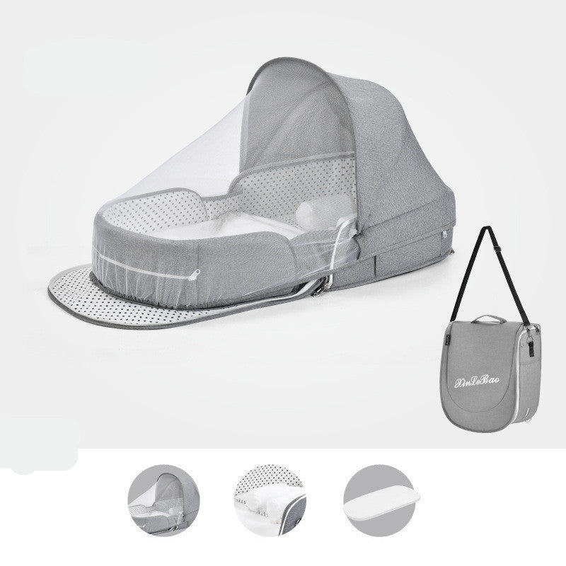 Portable Baby Crib with Mosquito Net - Cuddltree