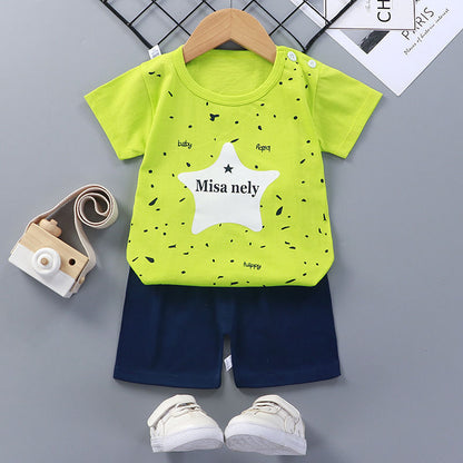 Short-Sleeved Suit Cotton Baby - Cuddltree