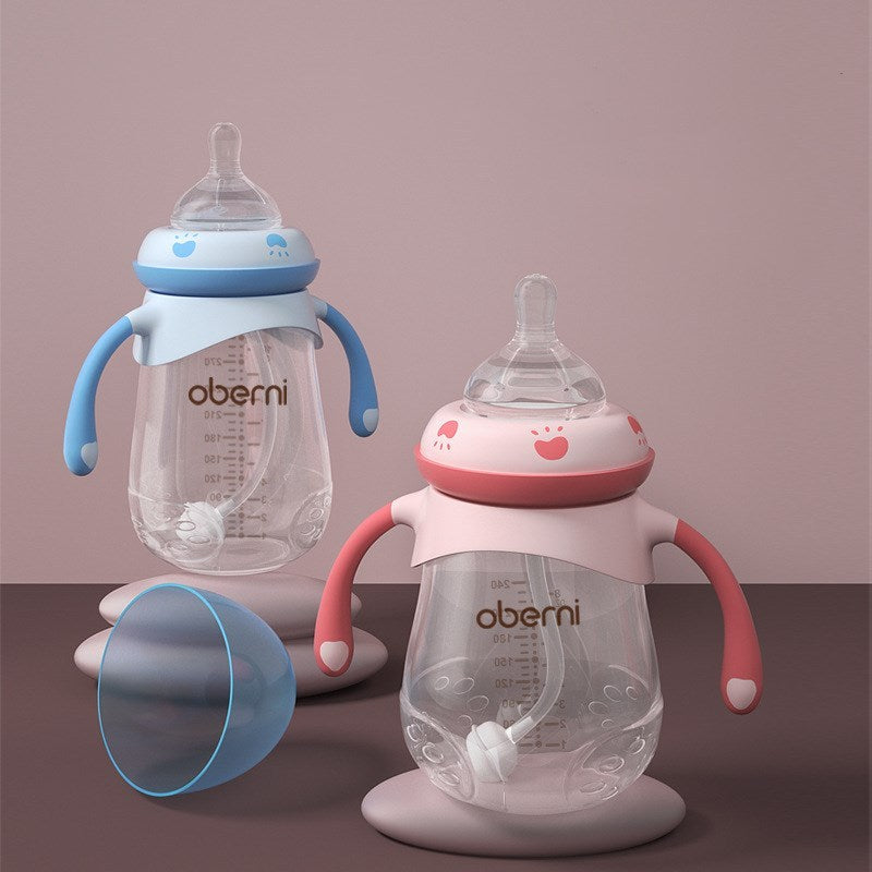 Wide Caliber Anti-Colic Baby Bottle - Anti-Fall Design - Cuddltree