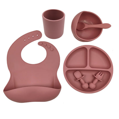 Silicone Baby Cutlery Set with Bib & Cup - Cuddltree