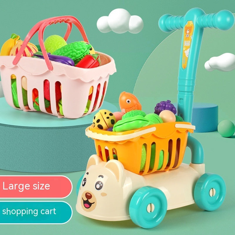 Children's Kitchen Toy Shopping Trolley - Cuddltree