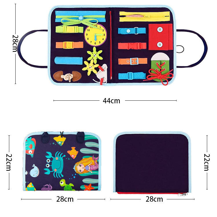 Dressing Skills Busy Board: Early Learning Toy - Cuddltree