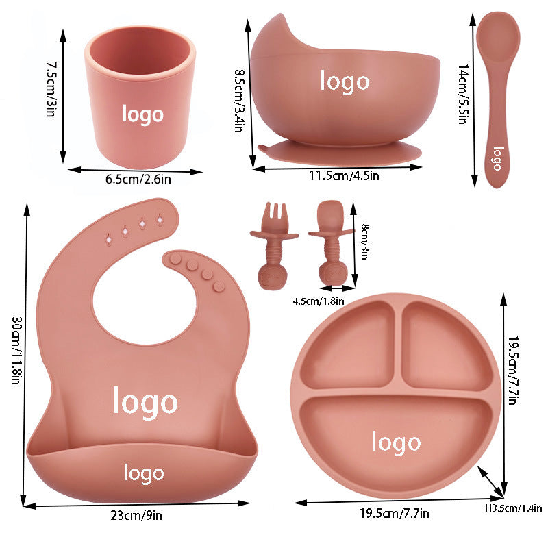 Silicone Baby Cutlery Set with Bib & Cup - Cuddltree