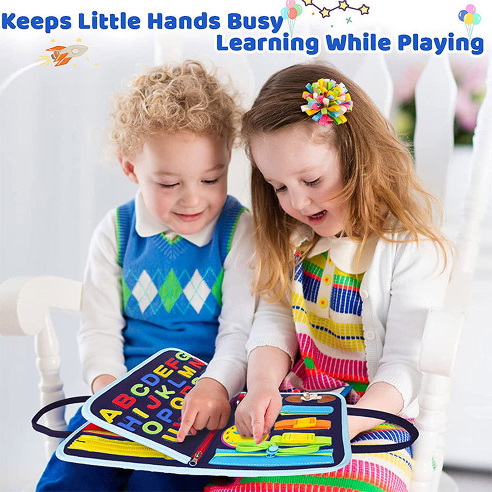 Dressing Skills Busy Board: Early Learning Toy - Cuddltree