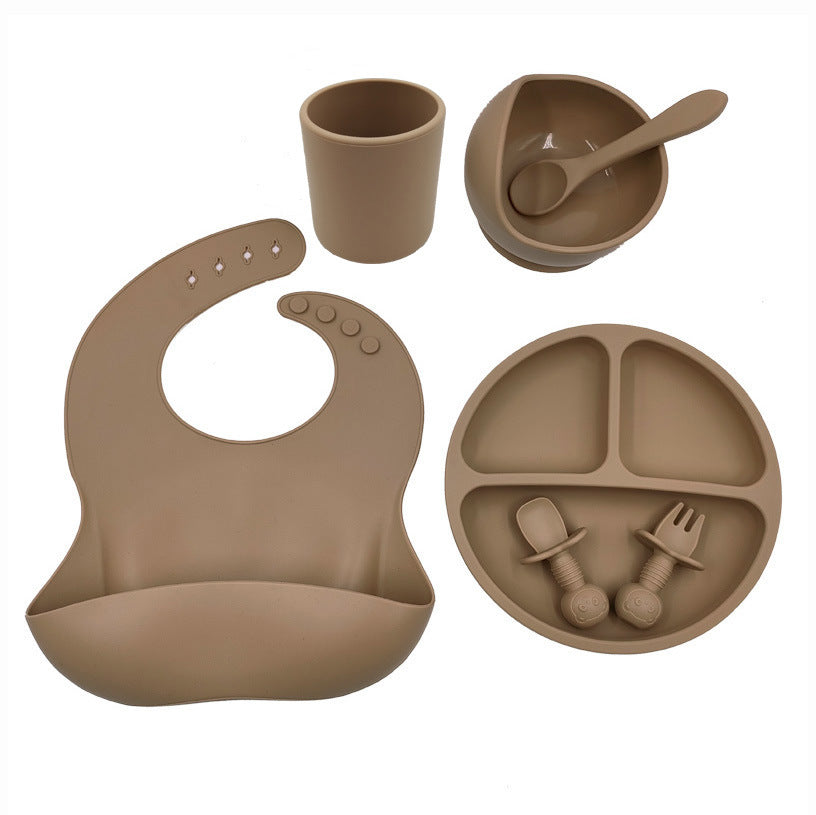 Silicone Baby Cutlery Set with Bib & Cup - Cuddltree