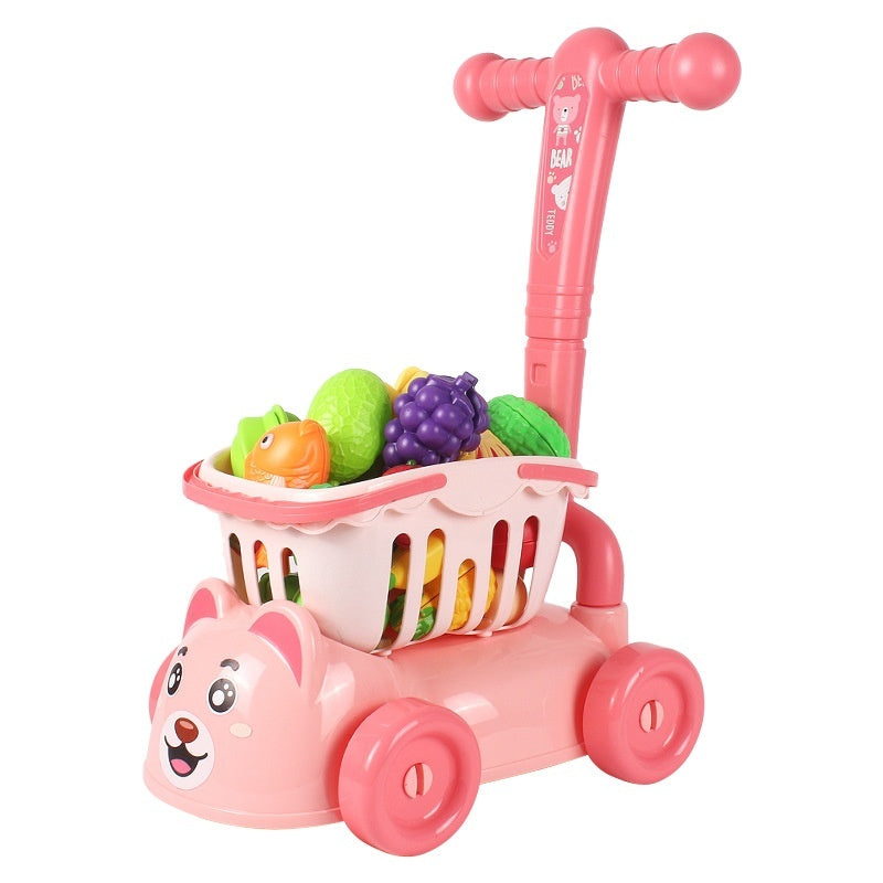 Children's Kitchen Toy Shopping Trolley - Cuddltree