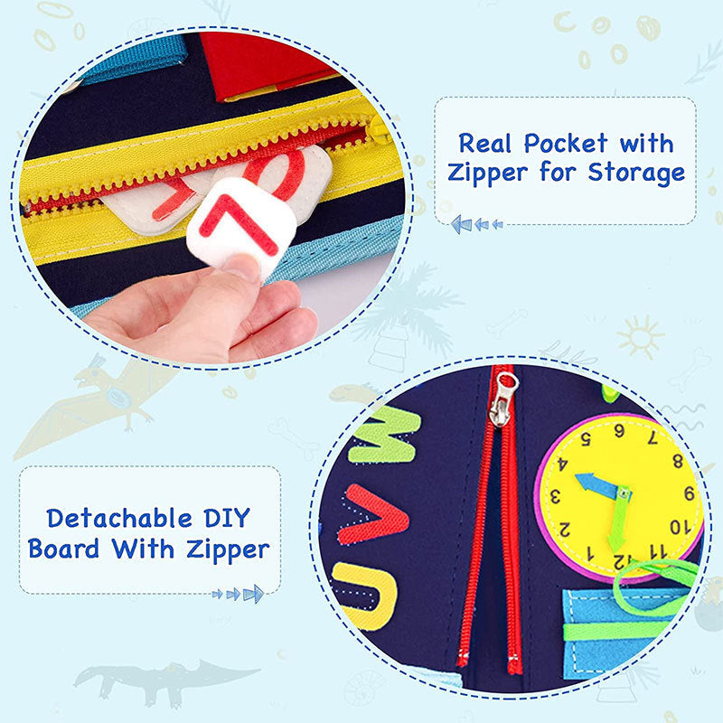 Dressing Skills Busy Board: Early Learning Toy - Cuddltree