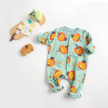 Cartoon Long-Sleeve Baby Romper - Cuddltree